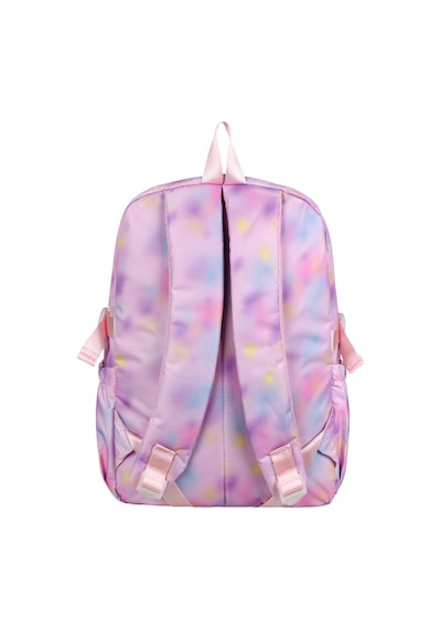 Kawaii Kore Tarzı Pembe Twil Kumaş Desenli Sırt Çantası,beslenme Çantası Ve Kalemlikli Üçlü Set