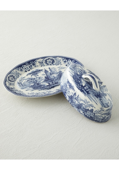 Preston Stoneware Sunumluk 23,5x16x10 Cm Lacivert