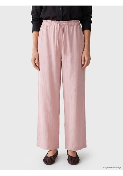 Lcw Modest Pembe Beli Lastikli Dokulu Kadın Pantolon