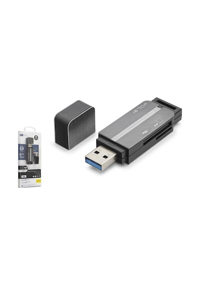 iETOP HDX7054 USB Type-C 3.2 Gen1 Kart Okuyucu SD MicroSD 5 Gbps Gri