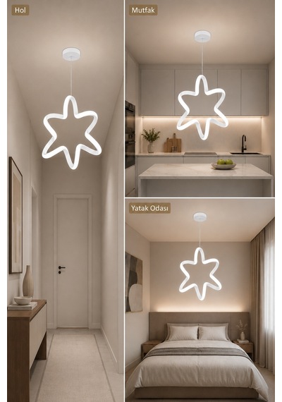 AvizeGO Yalven Led Sarkıt Avize Beyaz Işık Beyaz