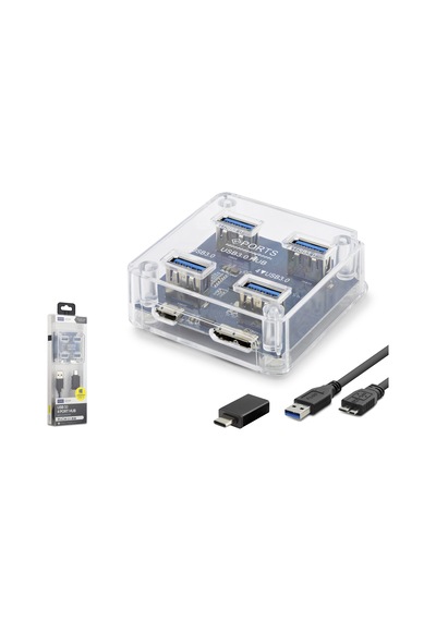 İetop U331 Usb Type-c 3.1 Hub 4 Port Şeffaf