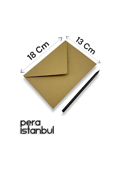 100 Adet Mektup Zarfı 13x18cm 100gr. Kraft