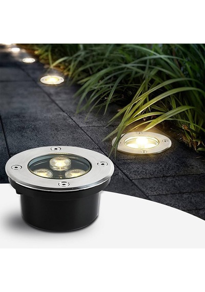 Sıva Altı Led Armatür Dekoratif Işık Show Gösteri Yol Aydınlatma Açık Alan Enerji Tasarruflu Yuvarlak Zemin Doğal Beyaz 4000k A-1402 6w 220v Doğol Beyaz Doğal Beyaz