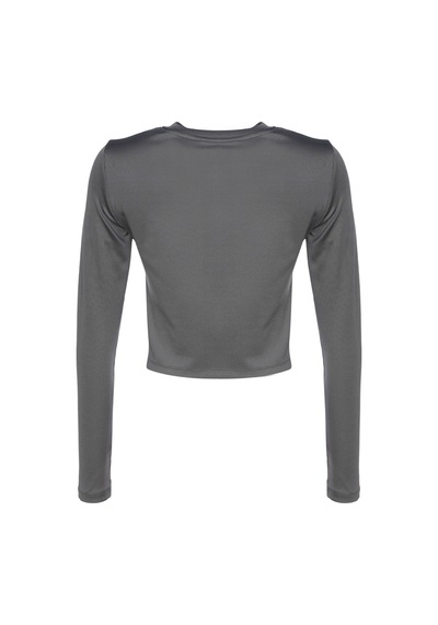Hummel Dolby Crop Uzun Kollu Tişört 912085-7319 Gri