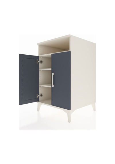 Kronos Komodin 3 Raflı 2 Kapaklı 60x59x96 Aytaşı-antrasit Aytaşı