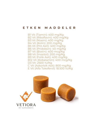 Köpekler İçin Multivitamin Güçlü Bağışıklık Ve Sağlıklı Tüyler İçin Ödül Maması Formunda, 150 Gr