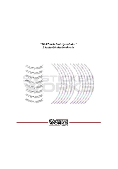 Yamaha Yzf-r3 Yazılı Jant Sticker Dış Ve İç Set Sticker Jant Şeridi Hologram 99811102