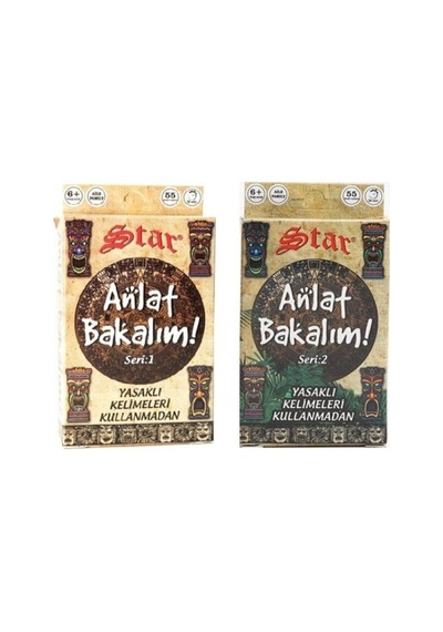 2star Star Anlat Bakalım Kartları Kelime Oyunu Seri:1 Ve 2-2'li Set Standart