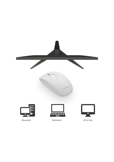 Philips SPK7398 Kablosuz 1600 DPI 3 Tuşlu Optik Sessiz Mouse
