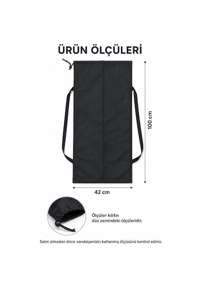 2 Kamp Sandalyesi Taşıma Kılıfı, Antrasit 100 42 Cm