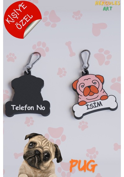 Majo İsimlik Pug 35mmx32mm