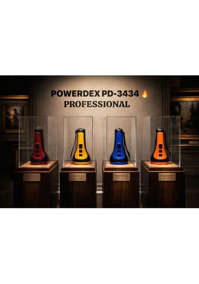 Powerdex Pd-3434 Şarjlı El Feneri 10w Led, 1000 Lümen, Dijital Ekran Type-c Şarjlı Çoklu Renk