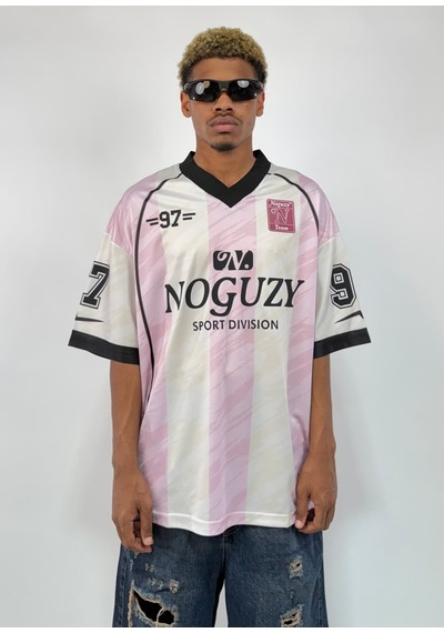 Zaee Noguzy 97 Retro Oversize Forma Tişört Pembe