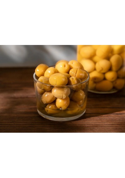 Hasanbey Doğal Salamura Yeşil Zeytin 500 Gr