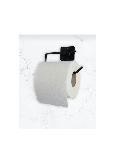 Buççin Online Mağaza Yapışkanlı Siyah Açık Tuvalet Kağıtlığı/wc Kağıtlık Metal Siyah Çok Renkli