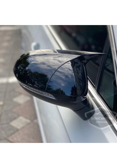 ŞüsCarOto Vw Passat B8 2015 Sonrası Batman Yarasa Ayna Kapağı Piano Black ABS Plastik (00)