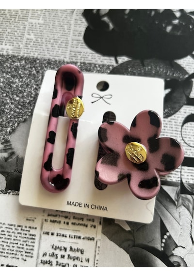 Pembe Leopar Desen 2 Li Toka Pembe