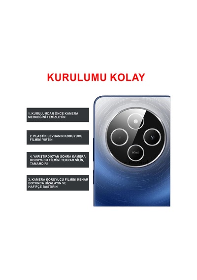 Redmi 14c Uyumlu Kamera Lens Koruyucu Dayanıklı Kamera Koruyucu