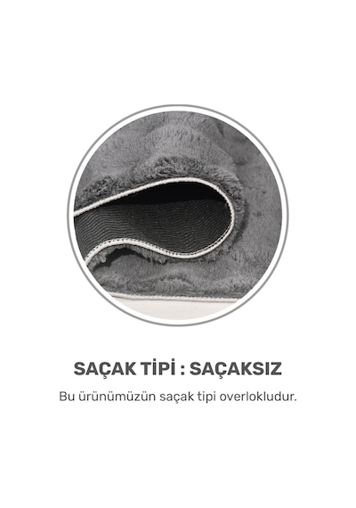 Puffy Bubble Antrasit Halı Ve Yolluk Ekstra Yumuşak, Kaymaz, Yıkanabilir, Dökülme Yapmaz