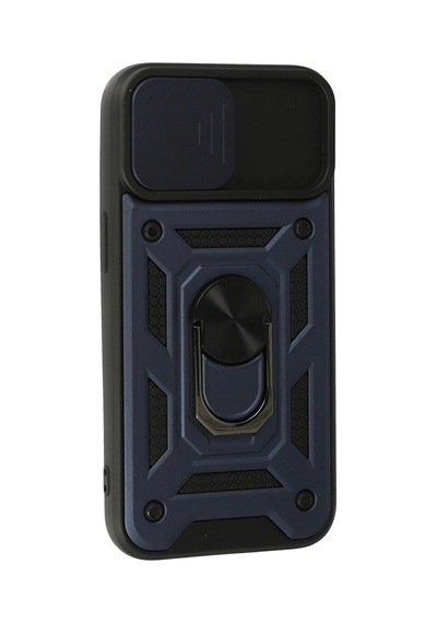 Apple, Uyumlu iPhone 15 Kılıf Pars Lens Yüzüklü - Lacivert - Aflc-879095