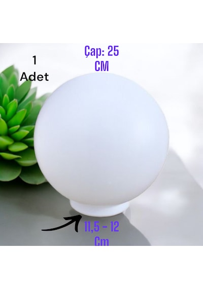 25'lik Karpuz Lamba, Birinci Kalite Pvc Glop, Bahçe Aplikleri Yedek Parçası, 25 Cm Çapında Pvc Küre Beyaz