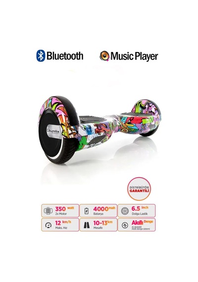 Citymate Elektrikli Kaykay Hoverboard Akıllı Denge 6.5 Inch + Hoverkart + Çanta Extrem1 Paket D04