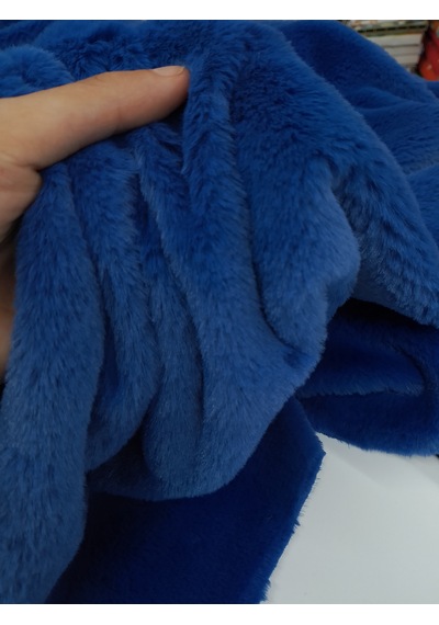 Toskana Peluş Kumaş Saks Mavisi