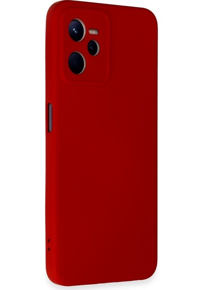 Lvsqvr Newface Realme C35 Kılıf Nano İçi Kadife Silikon - Kırmızı