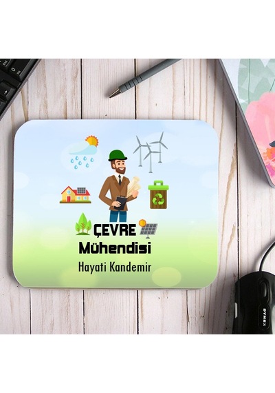 Çevre Mühendisine Özel Isimli Mouse Pad