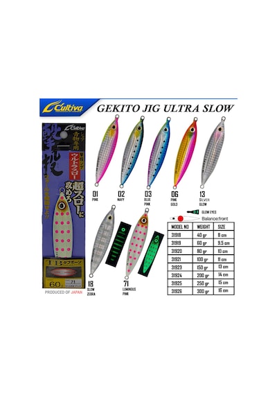 Owner Cultiva 31918 Gekito Jig Ultra Slow 40G 8Cm Renk 06 Pink