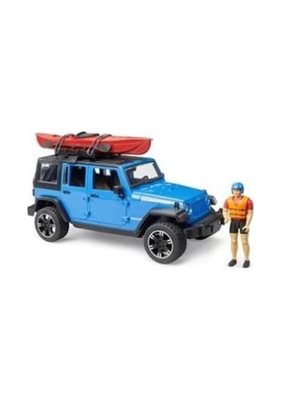 Bruder Jeep Wrangler U. Rubicon, Kano Ve Sürücü Br02529 Mavi