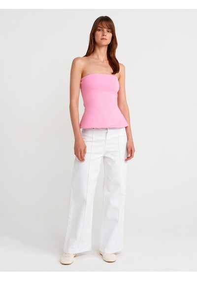 Dilvin 31860 Straplez Top-pembe Pembe