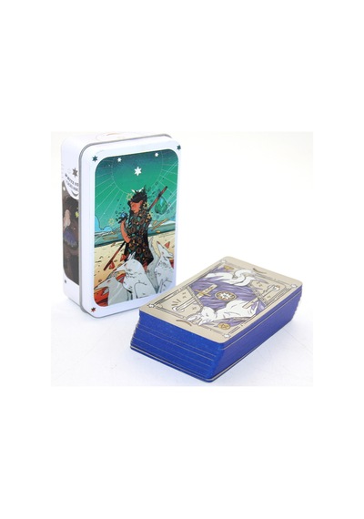 4 Adet Tarot Kartı Metal Kutulu 11 X 6,5 Cm, Fal Ve Meditasyon İçin, Tarot Cards