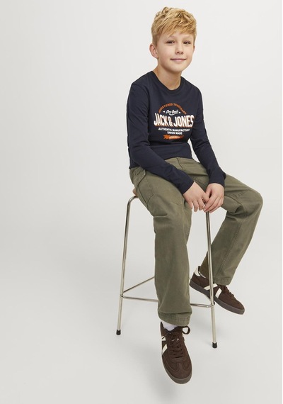 Jack & Jones Çocuk Yandan Cepli Kargo Pantolon- Kane 12258383 Olive Night Siyah