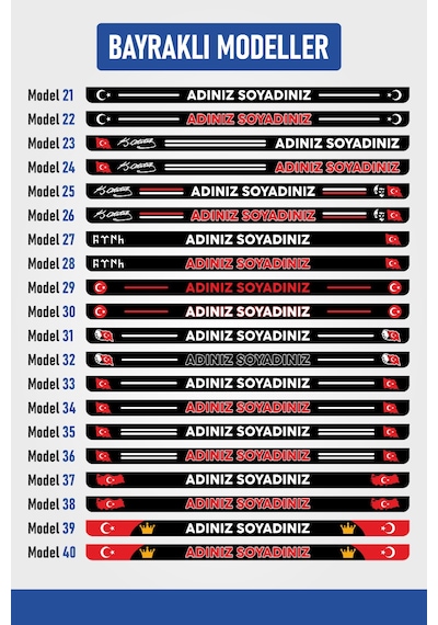 Kişiye Özel Baskılı Oto Plakalık 2 Adet
