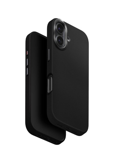 Apple Uyumlu iPhone 17 Kılıf Lyden Vegan Deri Kaplama İnovatif Görünüm Magsafe Premium Kapak Siyah
