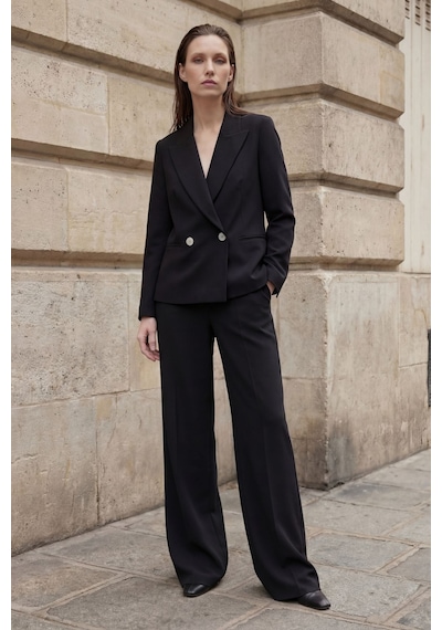 Hiccup My Fashıon Şal Yakalı Düğmeli Blazer Ceket Siyah