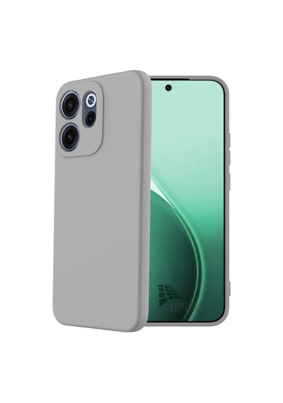 Oppo Reno 15 Fs Uyumlu Silikon Kılıf - Pastel Renk Tonu Kamera Korumalı Esnek Kapak - Gri Gri