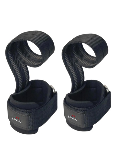 Savur Pro Lifting Straps 2'li Paket Siyah