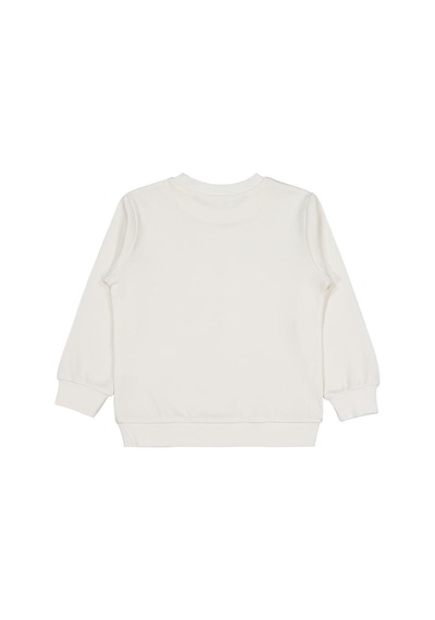 Civil Girls Kedi Baskılı 2-5 Yaş Sweatshirt - Ekru