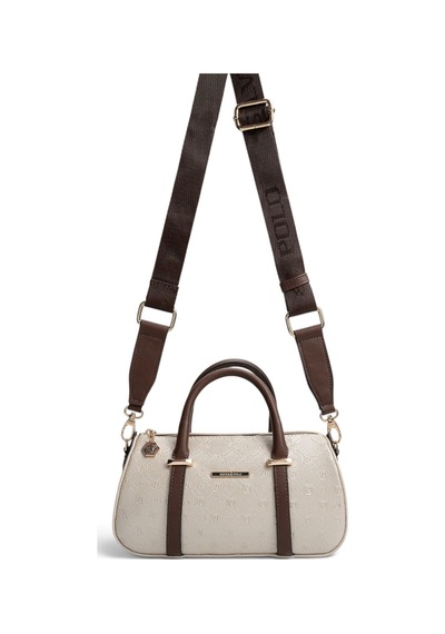 Silver & Polo Silver Polo Bej - Kahve Logolu Kadın El Çantası Sp1289 Bej - Kahverengi