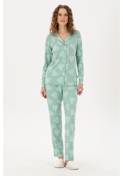 U.s. Polo Assn. Kadın Mint Pijama Takım 50302757-vr090 Mint Mint Yeşili