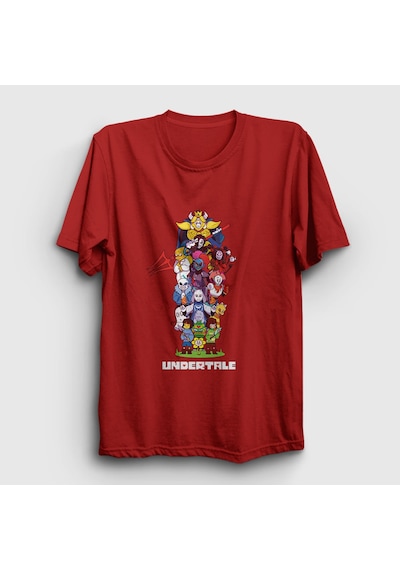 Presmono Unisex All Undertale T-shirt Kırmızı