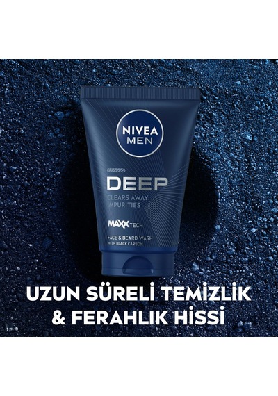 Men Erkek Yüz Ve Sakal Temizleme Jeli Deep Dimension 100 Ml,nemlendirici,yağ Arındırıcı,aktif Karbon,gün Boyu Fer