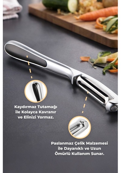 Primanova Gadget Paslanmaz  Çelik Yatay Soyucu