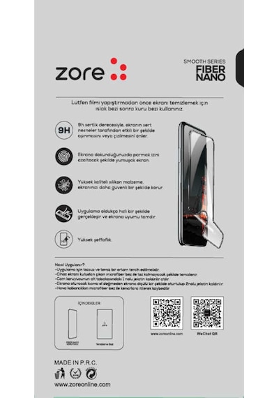 Xiaomi Redmi Note 8 Pro Zore Fiber Nano Ekran Koruyucu Siyah (554252022)