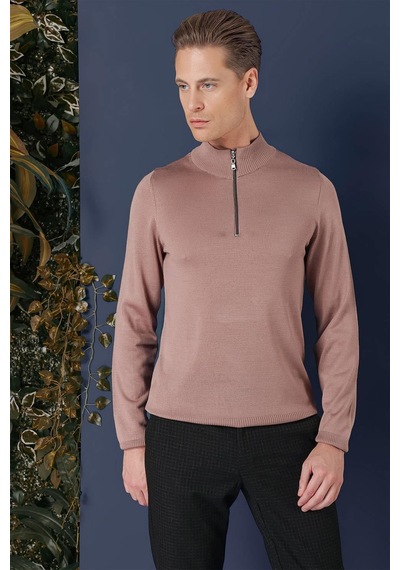 Efor Tr 861 Slim Fit Gül Kurusu Klasik Triko Gülkurusu
