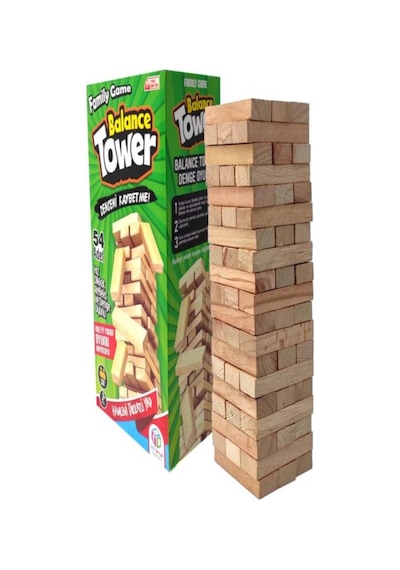 Balance Tower Ahşap Kule Yeni Nesil Cenga Zeka Oyunu - Denge Oyunu - Çocuk Oyunu