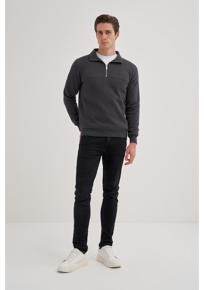 Cazador 56180 Erkek Dik Yaka Sweat Antrasit